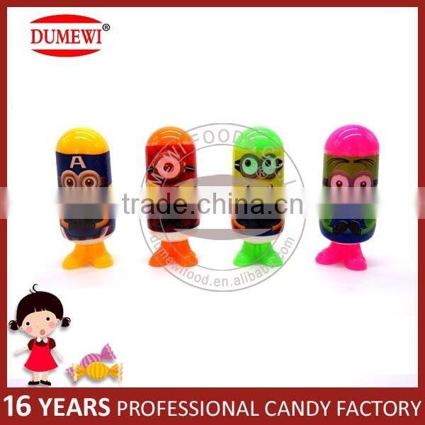 Hot Sell Minions Tablet Nipple Candy With Sour Powder Candy