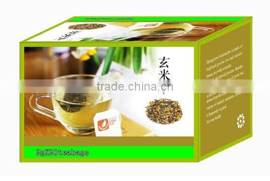 genmaicha tea, chinese famous tea, 2017 hot sale tea , herbal tea 20pcs