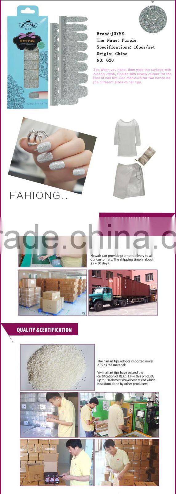 100% Nail Polish Strips DIY Nail Art Patch China Manufacturer