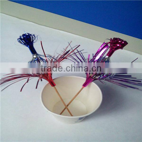 Cake decorate fancy colorful foil palm party picks