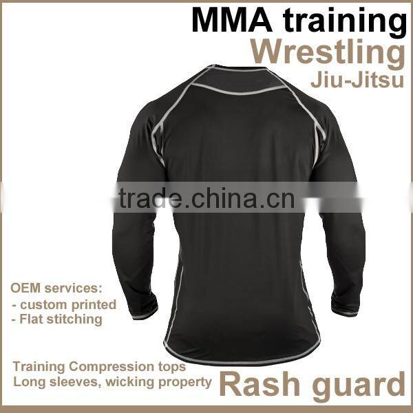 compression shirts long sleeve Sublimated printing Custom Rash Guard