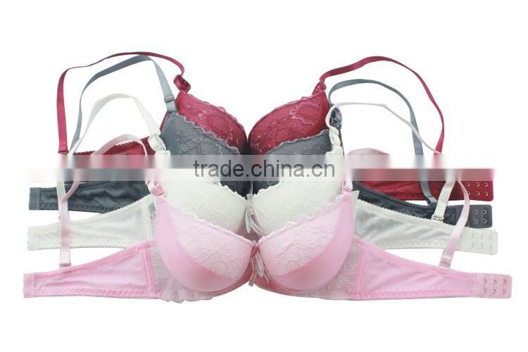 New! Perfect shape coverage bra/lace-trim bra