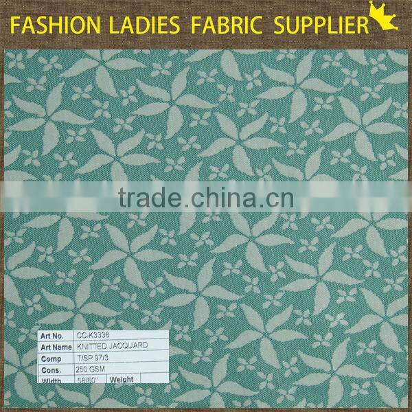 NEW ARRIVAL FALL T/PS 97/3 LADIES BASE SHIRT GARMENTS DRESS KNITTED JACQUARD FABRIC