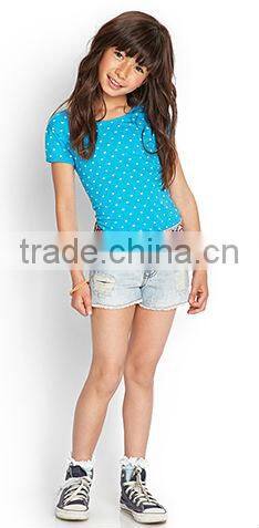 Girls summer clothes Custom T shirt Cotton Summer wear