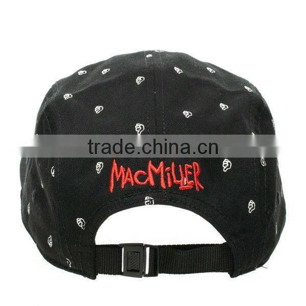 Fashion all over printed adjustable 5 panel hat sewing pattern