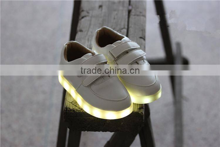HFR-TS-20-3 2015 new design glow running shiny shoes for kids