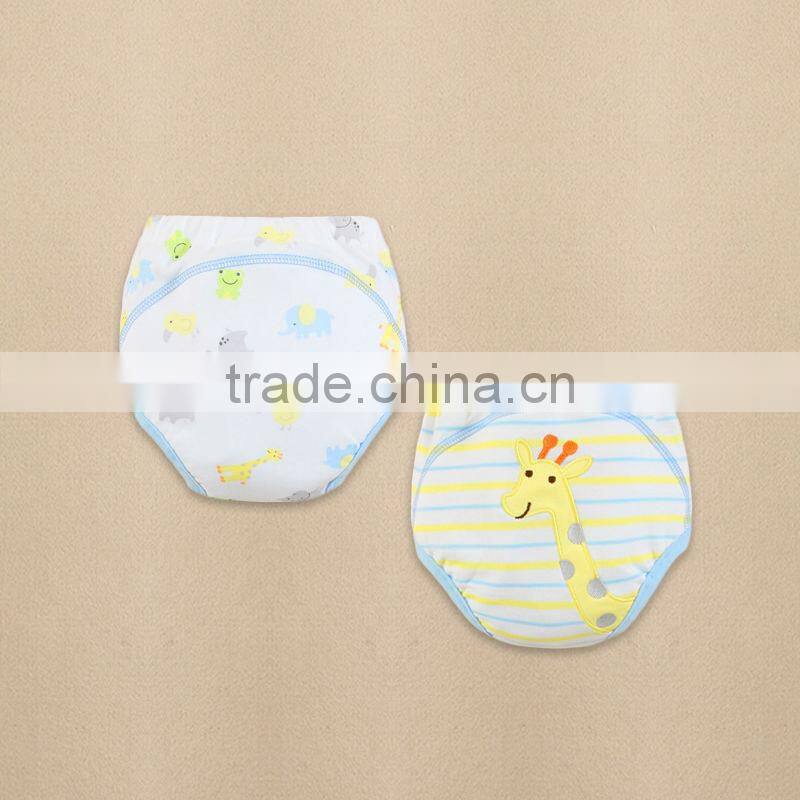 2014 baby clothing 100 cotton embroider training pants diaper