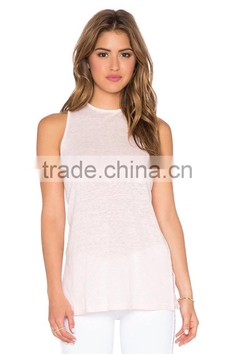 Tight plain open back tops women hot girls in tight tank tops