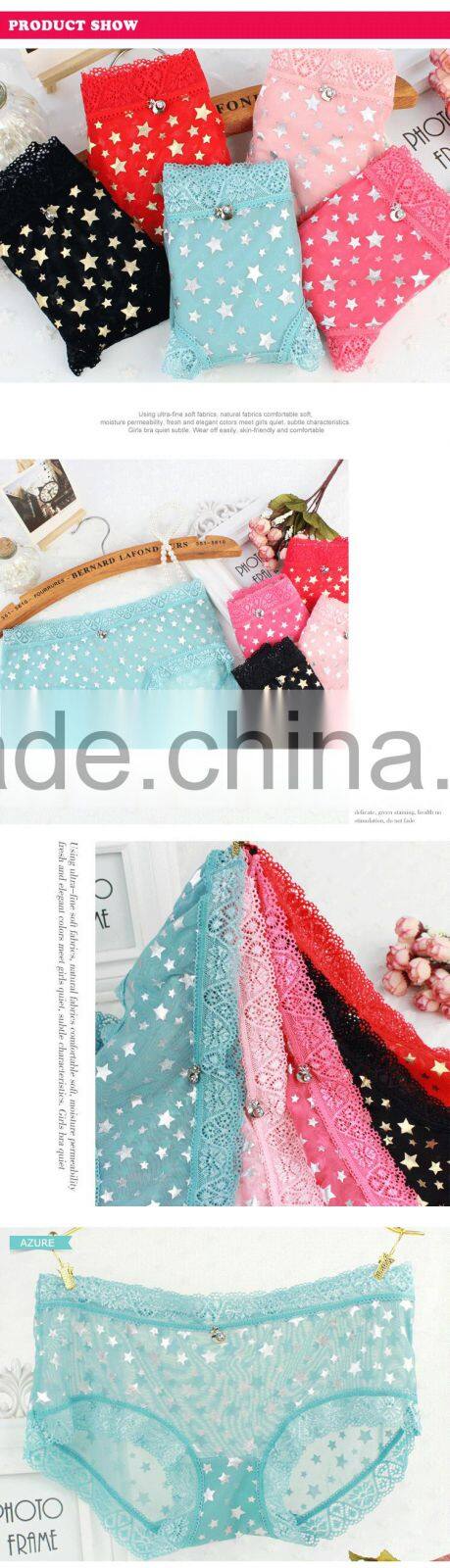 2015 New design rich color comfortable sexy underwear little girls underwear panty mature lady lace underwear woman pantys