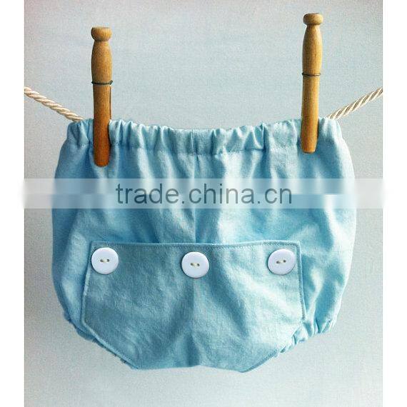 Navy baby underwear button style infant cotton clothes baby bloomers with diaper cover