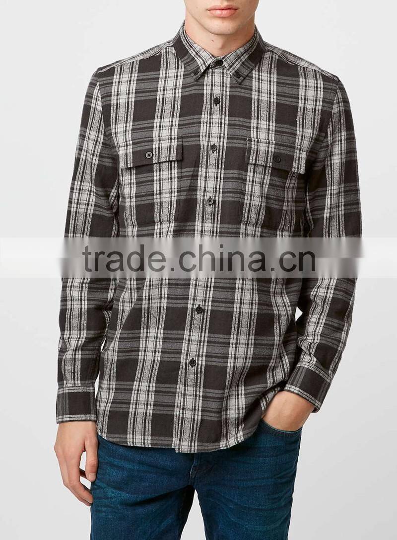 men Gingham Button Down Smart Shirt
