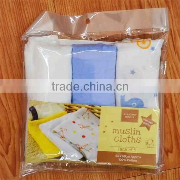 Multi-use cotton baby muslin clothing swaddle blanket