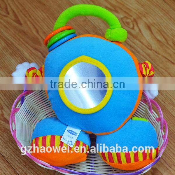 Hign quality infant crib hanging baby toy O'clock shape plush baby toy
