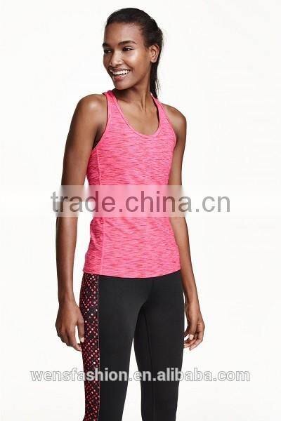 Wholesale Custom Lycra Ladies Singlet Women Sexy Yoga Fitness Tank Top