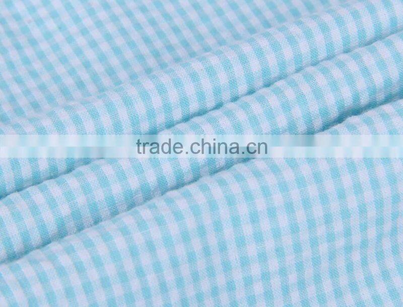 2017 latest design seersucker men's short sleeve shirt