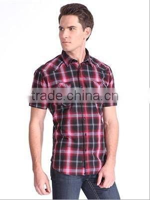 Latest Fashion Brand Design short sleeve 100% cotton Men Shirt