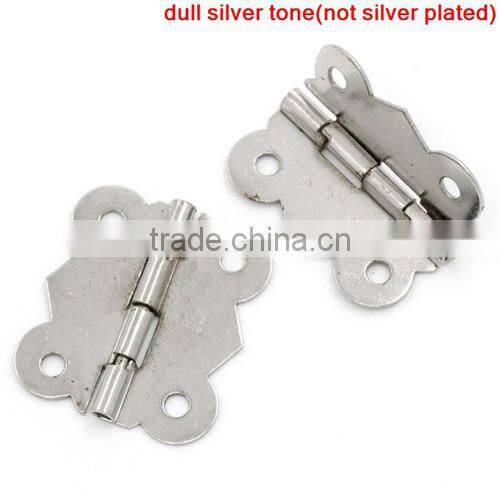 Silver Tone 4 Holes Door Butt Hinges(rotated from 90 degrees to 210 degrees) 3cmx2.6cm