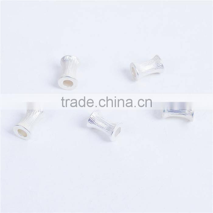 Zinc Based Alloy Spacer Beads Bobbin Matt Silver