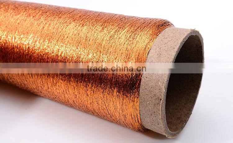 Crochet metallic threads