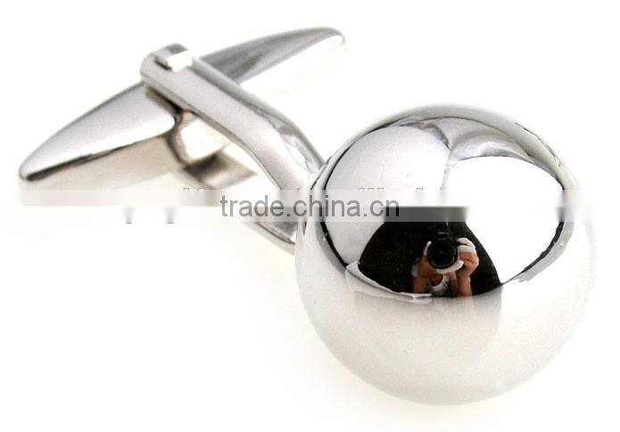 2 pcs Men Stainless Steel Round Fashion Cufflinks