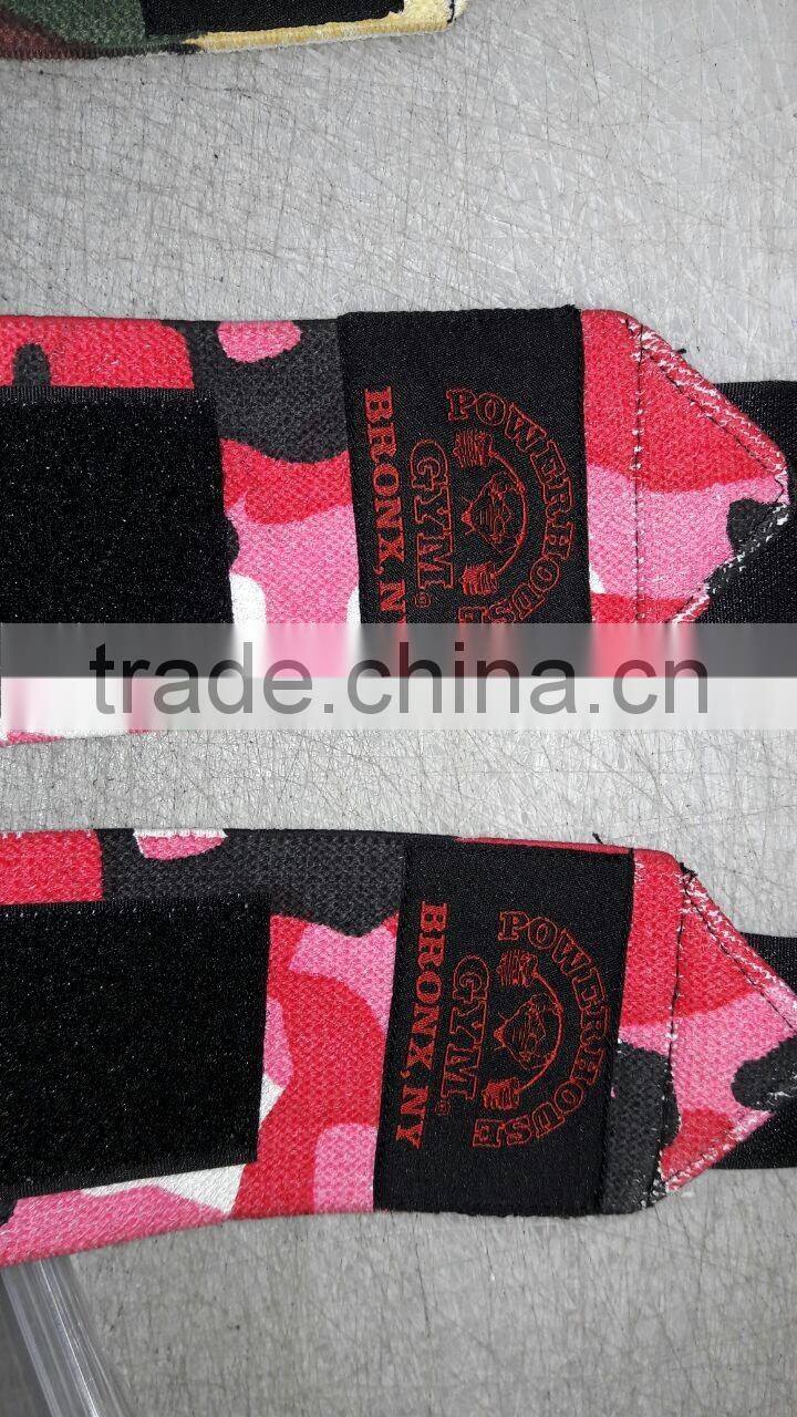Custom Camo Printed Crossfit Fitness Wrist Wraps with Customized logo
