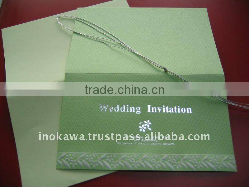 Japan Wedding Invitation Card 'PLATINUM GREEN' STOCKLOT Wholesale