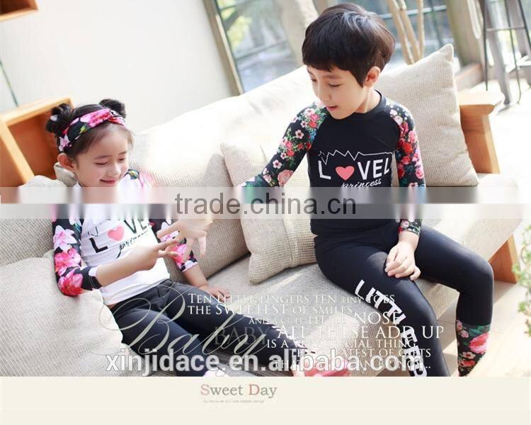 Best Selling Sweet Two Piece Set Floral Design 82% Nylon18% Spandex Baby Kids Swimsuit Child Swimwear