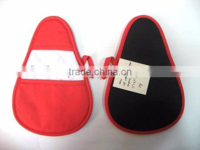 red cotton twill fabric microwave pot holders