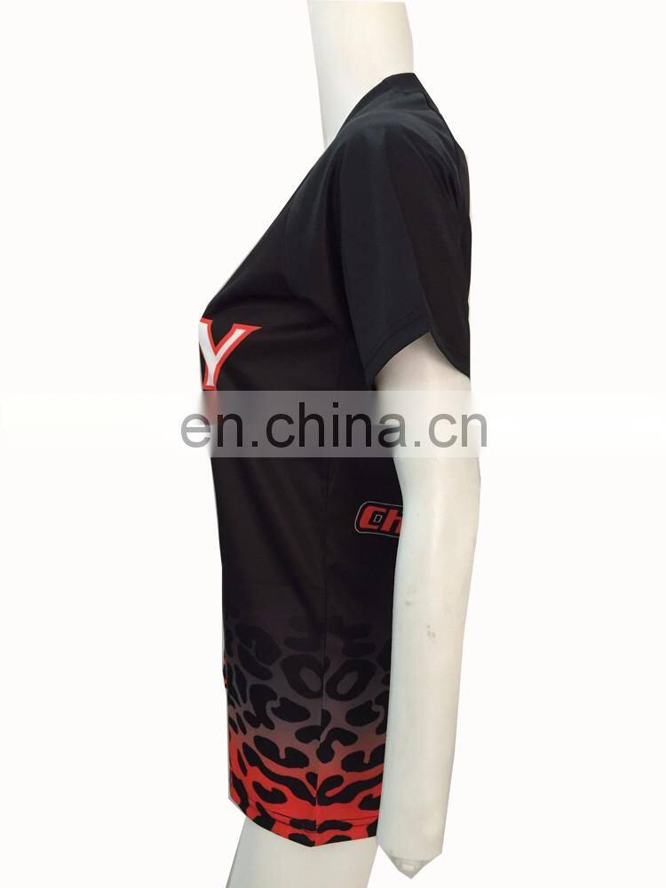 High quality custom t shirt printing for cheerleading