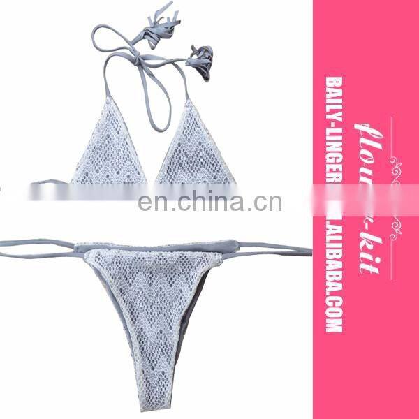 Accept Small Order Women Sexy Stripe Halter Bikini