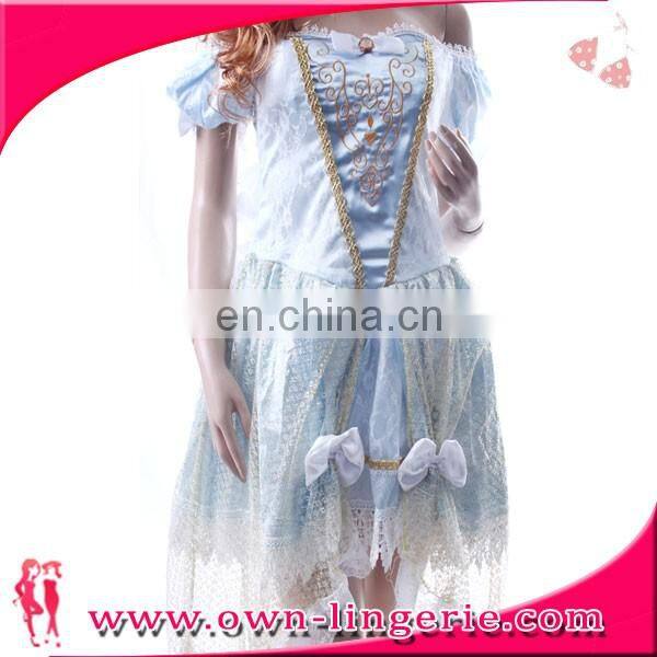 new arrival princess blue bow dress lady halloween costume
