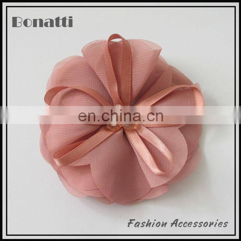2014 Fashion small fabric brooch flower green fabric flower brooch