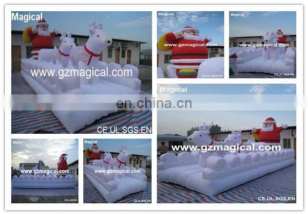 Inflatable santa claus with Cactus for outdoor decoration