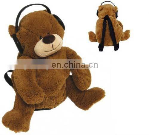 cheap plush school bear plush backpack