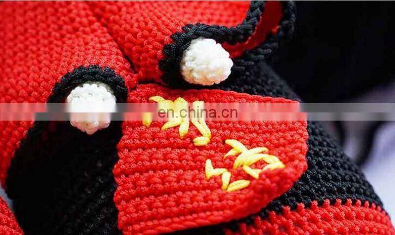 Hand Knitted giraffe plush toy crochet Toys Dolls promotional knit woven factory hand made knitted animal toy