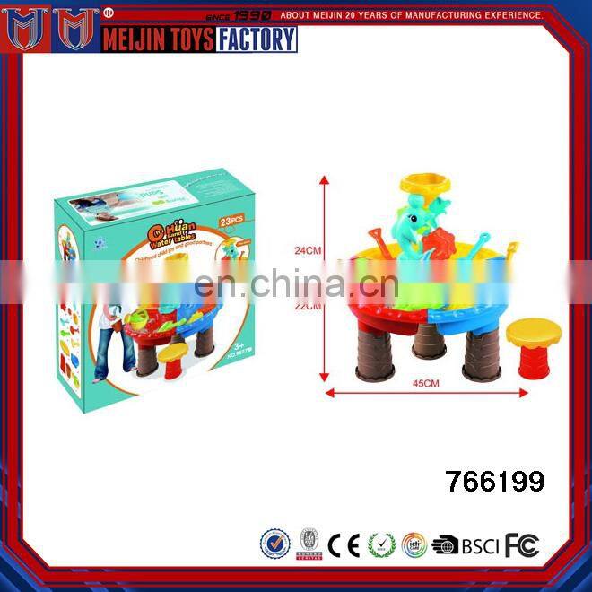 Customized logo summer plastic beach table toys set for sale