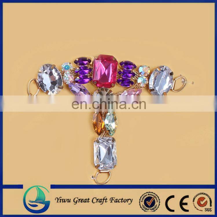 decoration metal and beads linked shoe chains