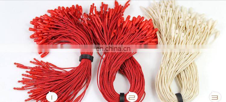 plastic red seal tags, red string seal tag for garments