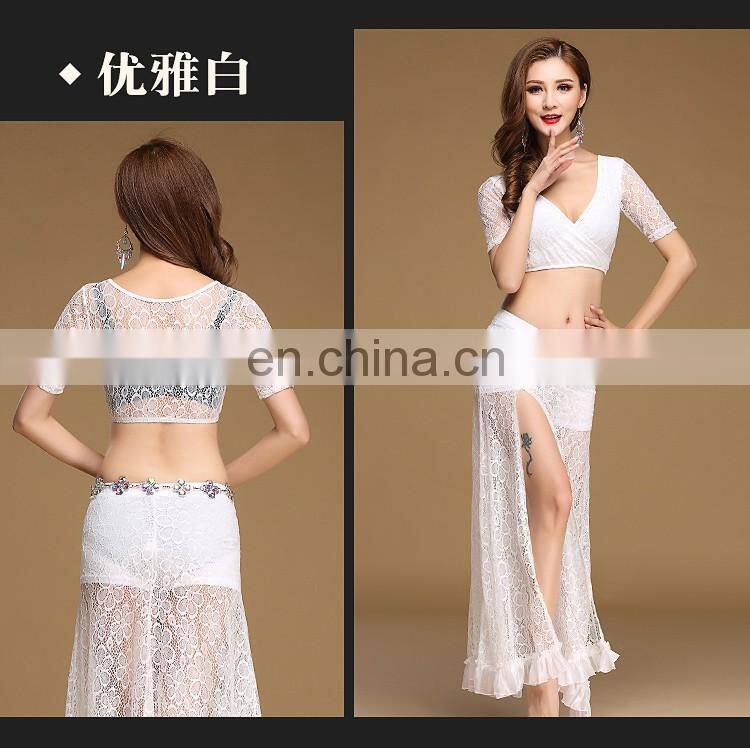 T-5154 Sexy high quality lace egyption stage belly dance costume set