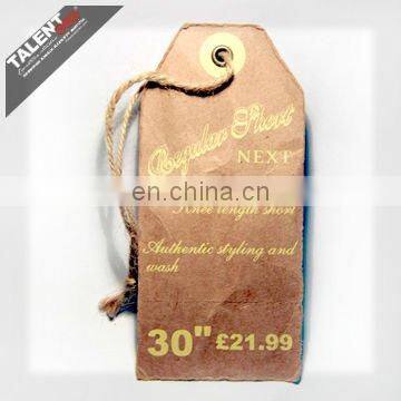 custom private new design irregular shape printed paper tags for jeans