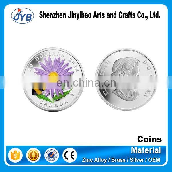 Promotional custom souvenir replica metal good luck coins