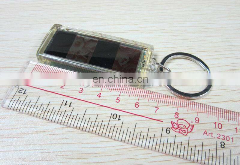 2 Inch Screen AD Promotion Gift Custom Flash Logo Solar Alloy Key Ring