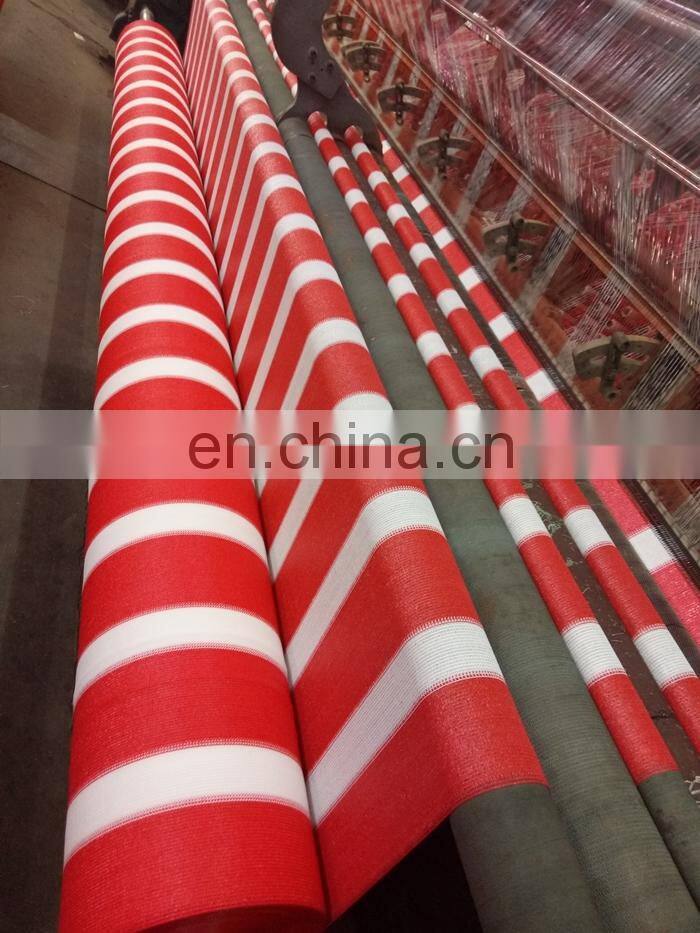 virgin material hdpe white and yellow striped privacy screen net/balcony net