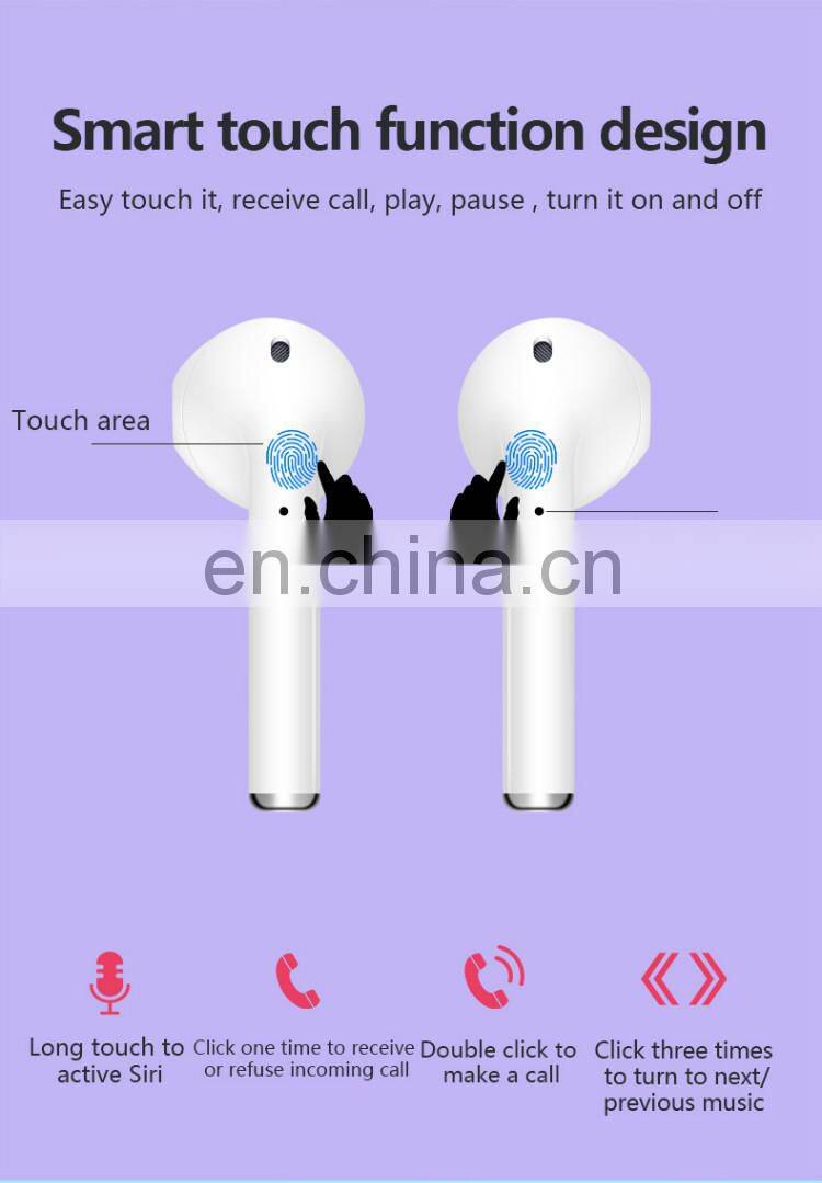i17 TWS BT 5.0 Sports Stereo Earbuds Wireless Blue tooth Sensor Touch Headphones i17 Earphones