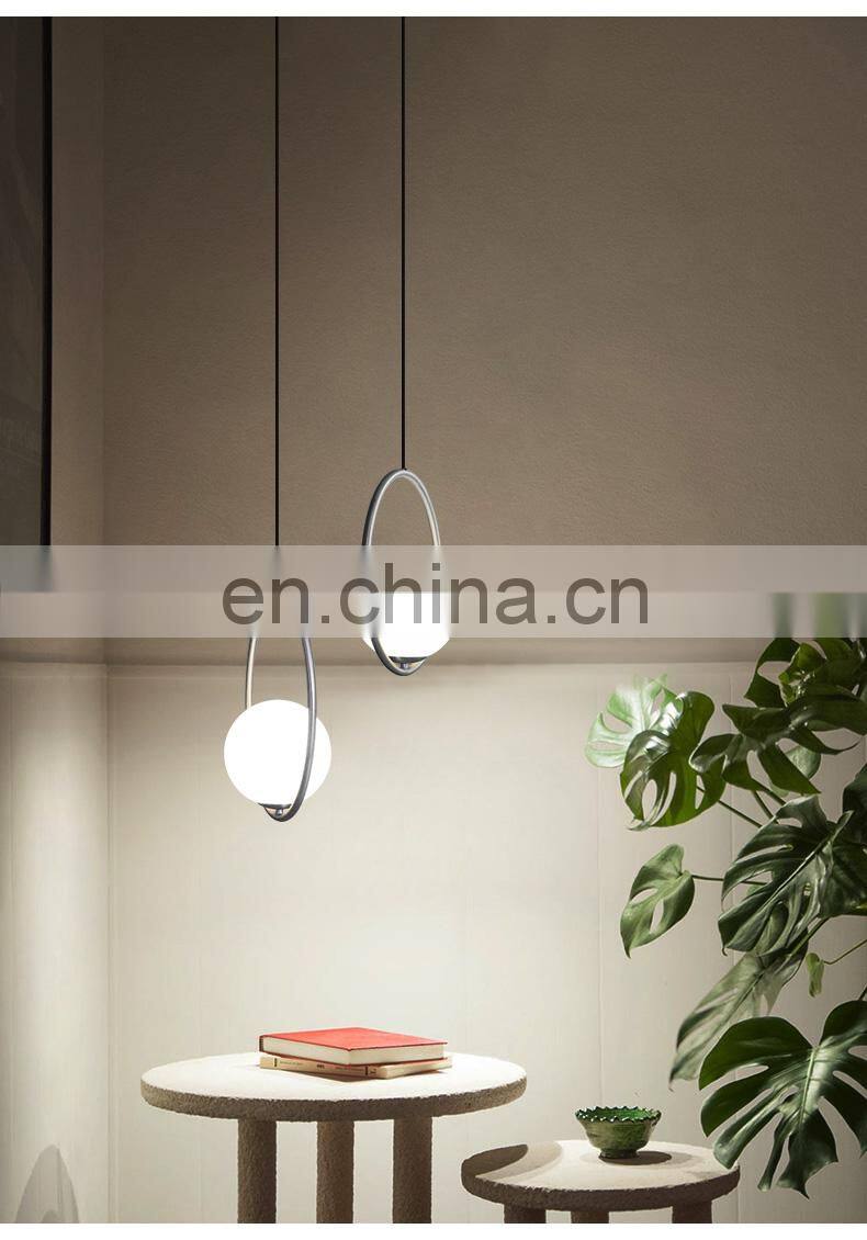 Transparent glass chandelier E27 lamp with metal+glass for home decorating