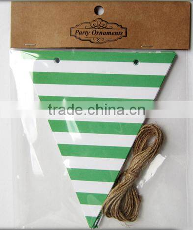 custom printing paper party flag banner maker for birthday wedding decoration hang up