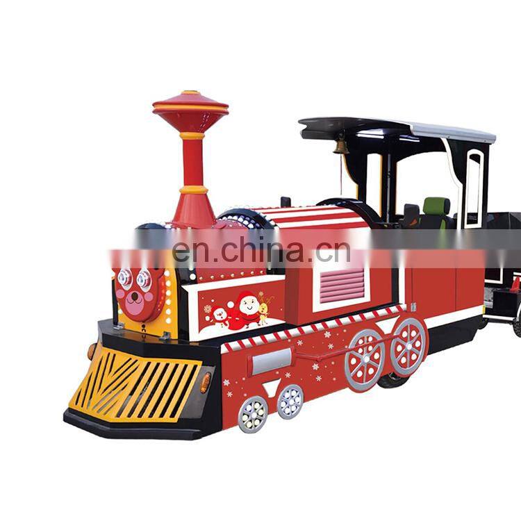 outdoor carnival amusement park shopping mall christmas train rides