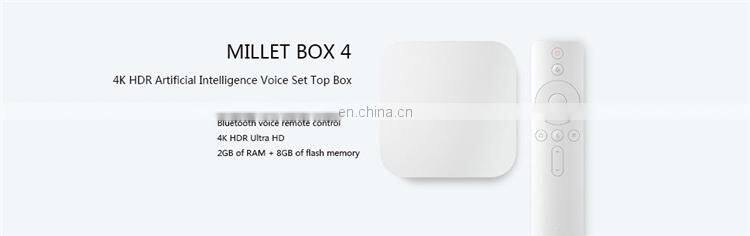 Chinese Original Xiaomi Mi 4 TV Box Voice Control Amlogic S905L 2GB 8GB 2.4G Wi-Fi/BT4.1 EDR/Supports 4K HDR/H.265 Set Top Box