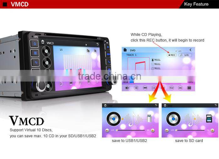 Erisin ES7603M 7" Car Audio DVD GPS Navigation System for Vitz Hilux