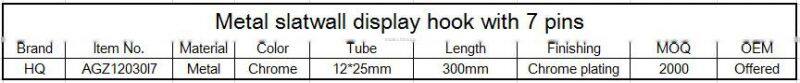 Slat panel display haning hook